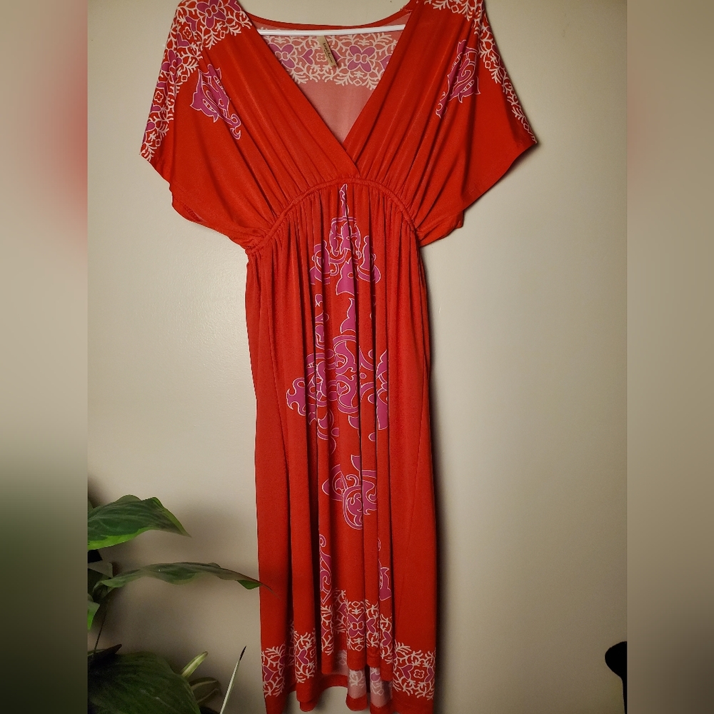 India Boutique Boho Midi Dress Size M